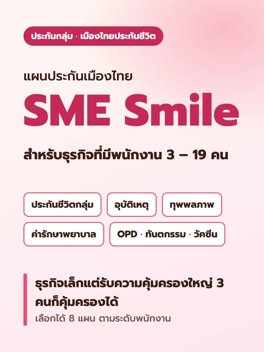 ประกันกลุ่มเมืองไทย SME Smile